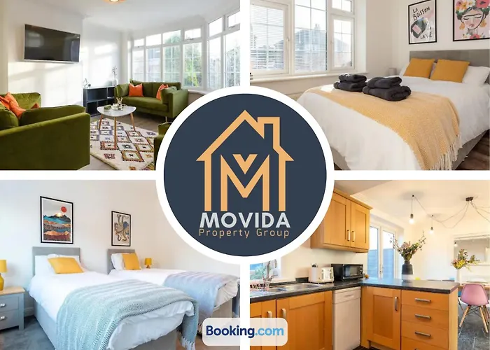Large Modern 6 Bedroom House By Movida Property Group Short Lets & Serviced Accommodation With Games Room