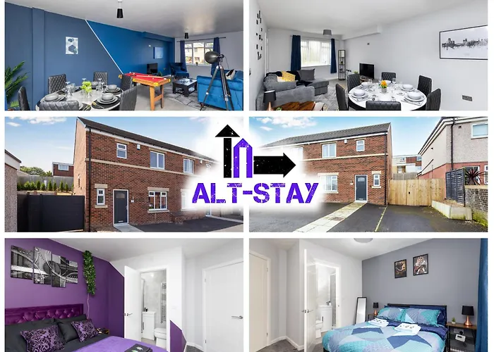 Alt-Stay Leeds Ring Rd - 2X Adjacent 3 Bed Homes - Parking & Fast Fibre Wi-Fi - Ideal For Large Groups, Contractors & Long Stays