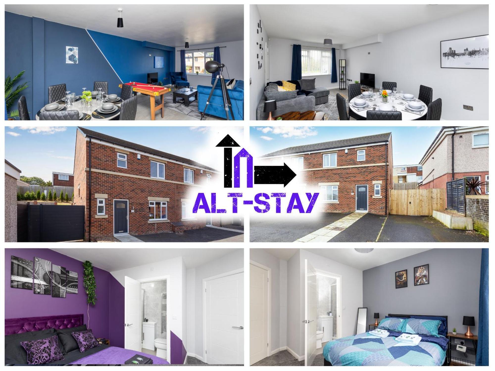 Apartment Alt-stay Ring Rd - 2x Adjacent 3 Bed Homes - Parking & Fast Fibre Wi-fi - Ideal For Large Groups, Contractors & Long