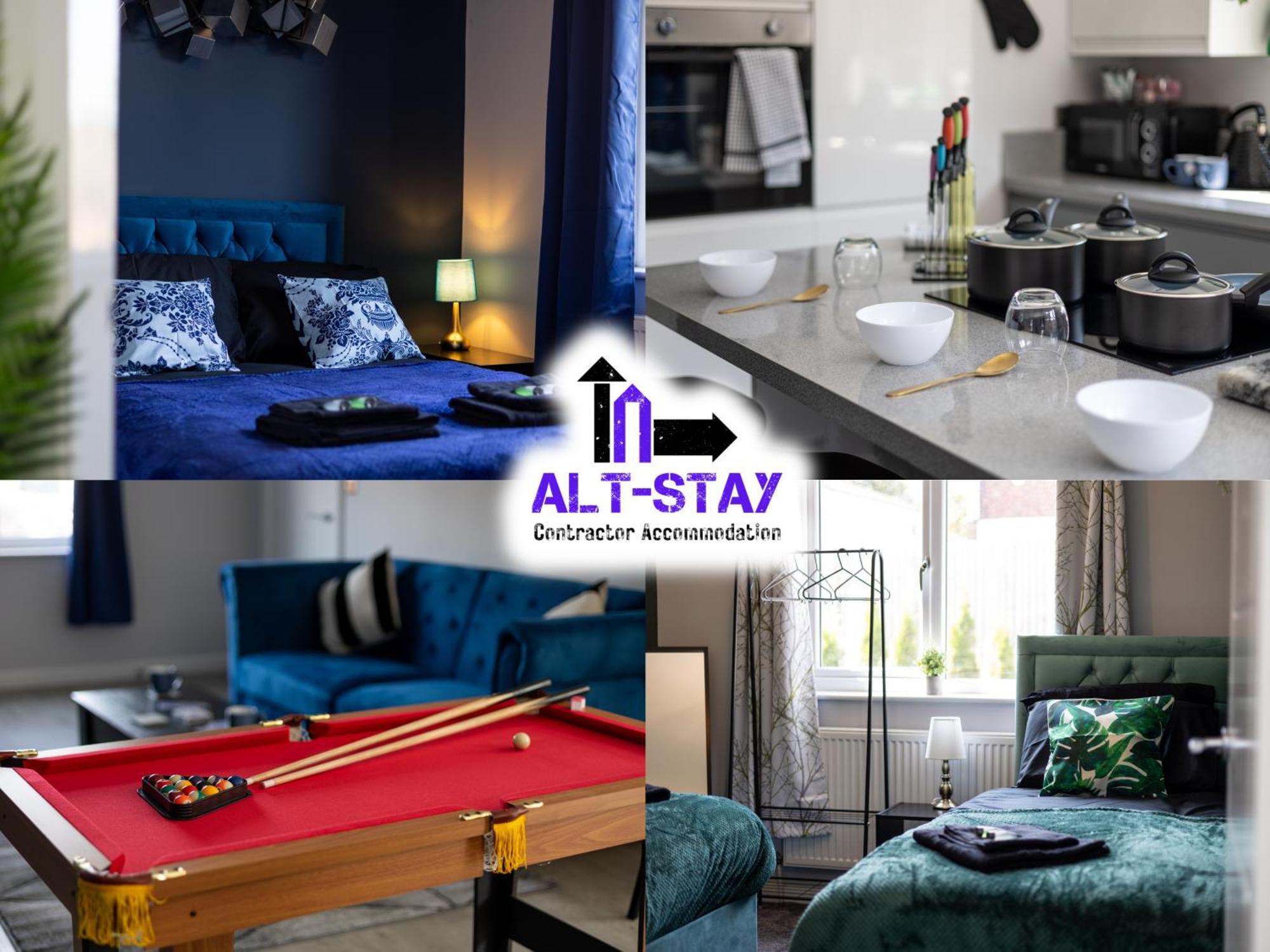 Alt-stay Leeds, M621 Junction 1 - Free Parking & Fast Wi-fi - Pool Table - Master En-suite - Ideal For Contractors & Long Holiday home *